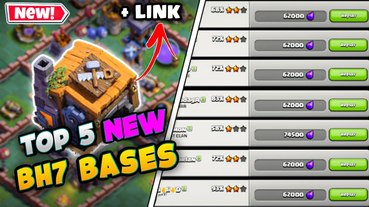 New Best Top 10 builder hall 7 base links. Trophy bases with links 2024.