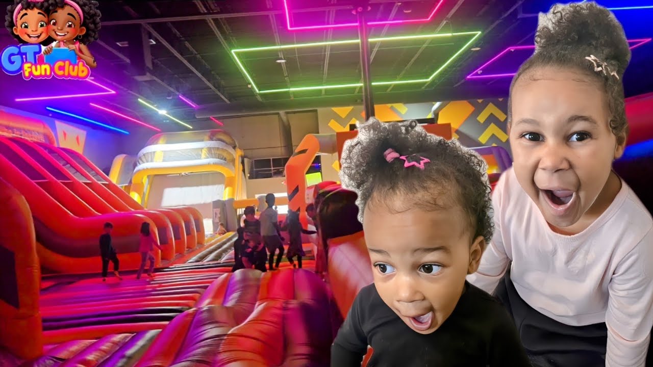 ✨️Adventure at Super Lama Inflatable Park ✨️ with Genasis and Trinity!