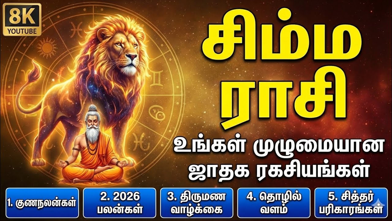 சிம்ம ராசி: இனி நீங்கள் தான் ராஜா 2026 முழுமையான ஜாதக ரகசியங்கள் | Simma Rasi 2026 Predictions Tamil