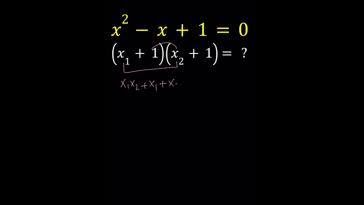 A Quadratic Equation and Its Roots | Vieta's Formulas