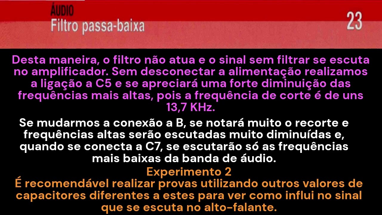 MSLE-26 02-Áudio 23 - Filtro Passa-Baixa