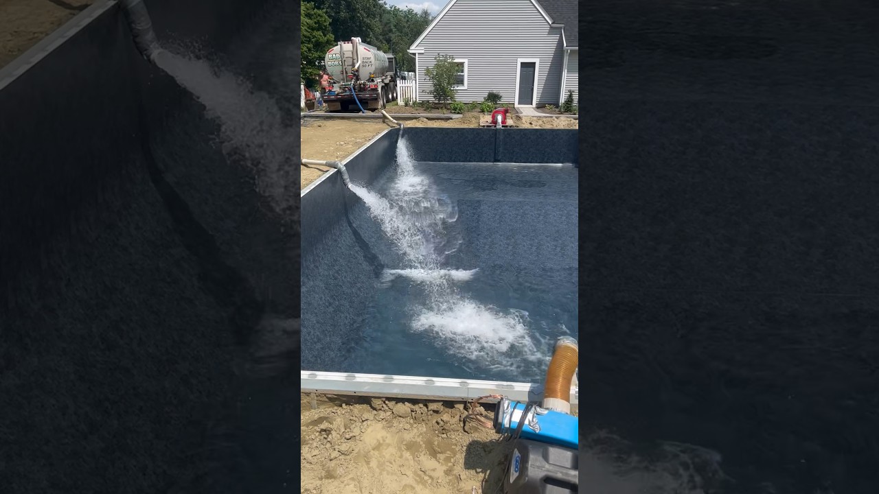 VINYL LINER POOL INSTALLATION #swimmingpool #pool #liner