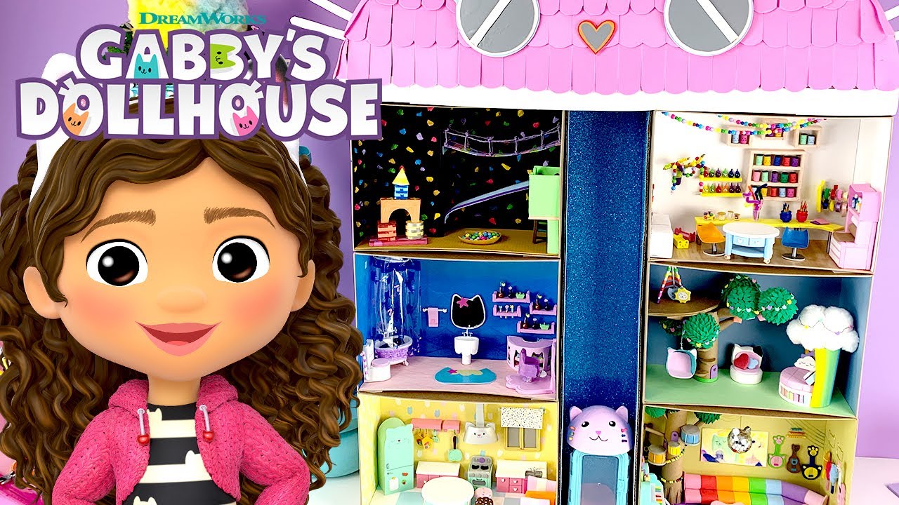 Crafting a Mini Gabby's Dollhouse!