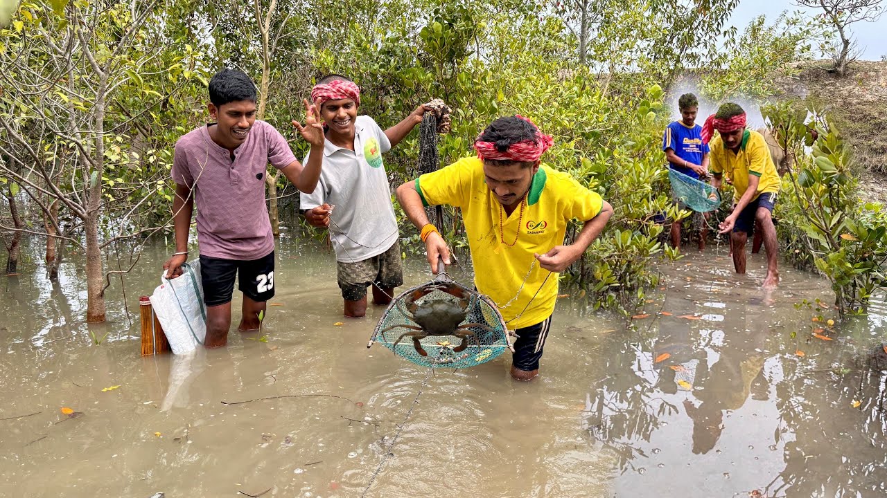 Today crab hunting in Sundarban forest ￼