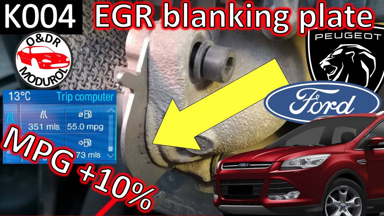 Ford Kuga 2.0 litre Diesel EGR Blanking plate fitment increase MPG PSA Duratorq TDCI Euro5 DW10CTED4