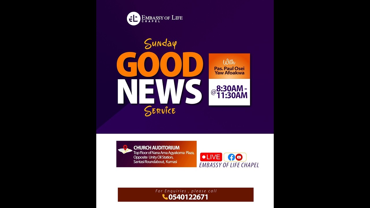 WELCOME TO OUR GOODNEWS SERVICE (15TH FEBRUARY, 2026)