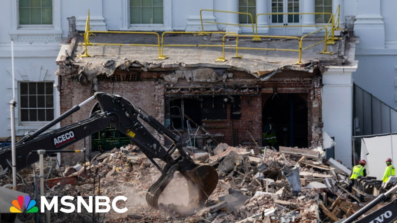 White House East Wing demolition is a &lsquo;perfect metaphor&rsquo; for the Trump administration