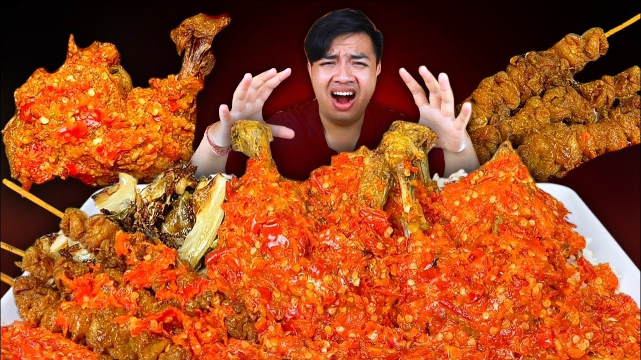 MUKBANG AYAM GEPUK PAK GEMBUS BANJIR 200 CABE SETAN PEDAS GILAA 🥵🔥