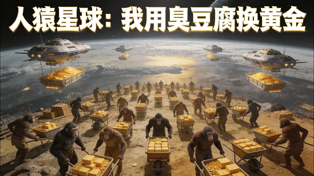 🔥【人猿星球：我用臭豆腐換黃金！誤闖人猿星球，帶著臭豆腐當「硬通貨」，臭味出圈，一塊臭豆腐換千斤黃金，逆襲暴富，爽感拉滿！】🔥
