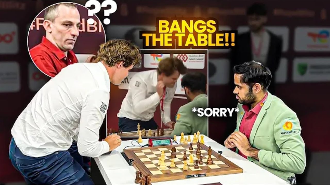 Magnus Carlsen BANGS the table Again 🤯🥵🔥