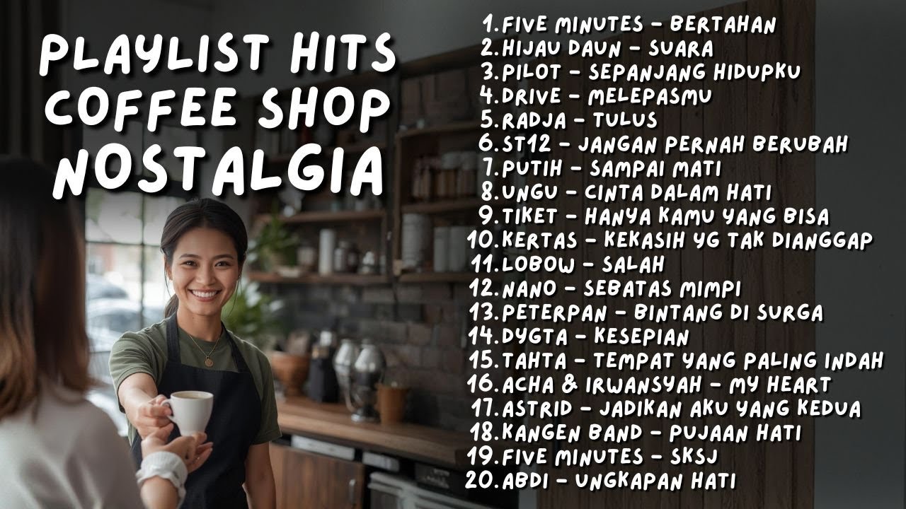 AKUSTIK CAFE: LAGU POP INDONESIA 2000AN HITS KENANGAN MASA SMA | Playlist Coffee Shop Santai