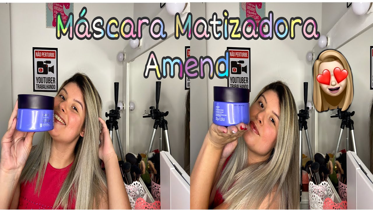 Resenha Máscara Matizadora Amend Specialist Blond| Desamarelando o cabelo em casa 🏡