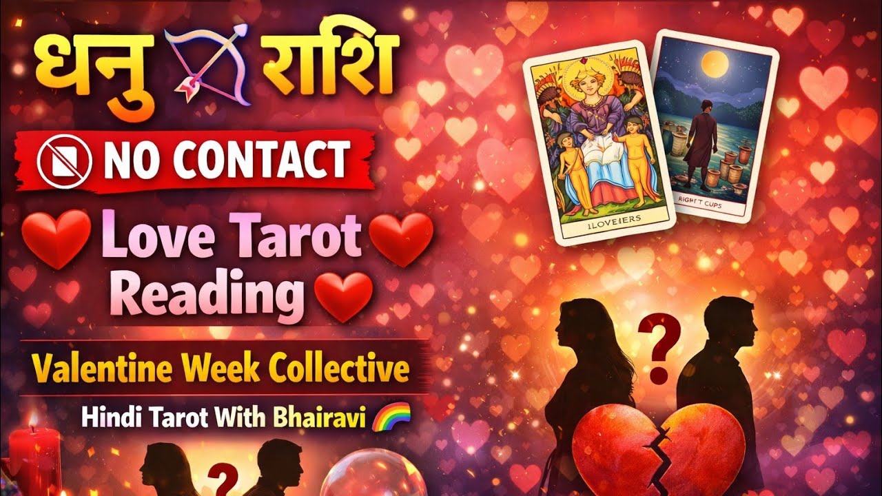 धनु ♐️ राशि ❤️ Love Tarot Reading Valentine Week Special 💝 Collective Hindi Tarot With Bhairavi 🌈 