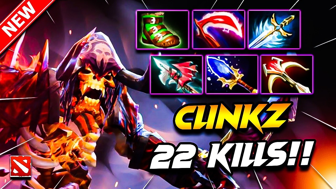 22 Kills!! CLINKZ DOTA 2 Gameplay | Dota 2 CLINKZ Gameplay | Clinkz Carry Build Pro Gameplay 7.40