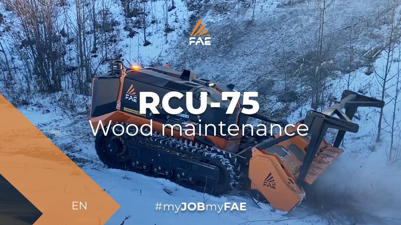 The FAE RCU75 remote controlled vehicle, able to mulch vegetation up to 15cm in diameter