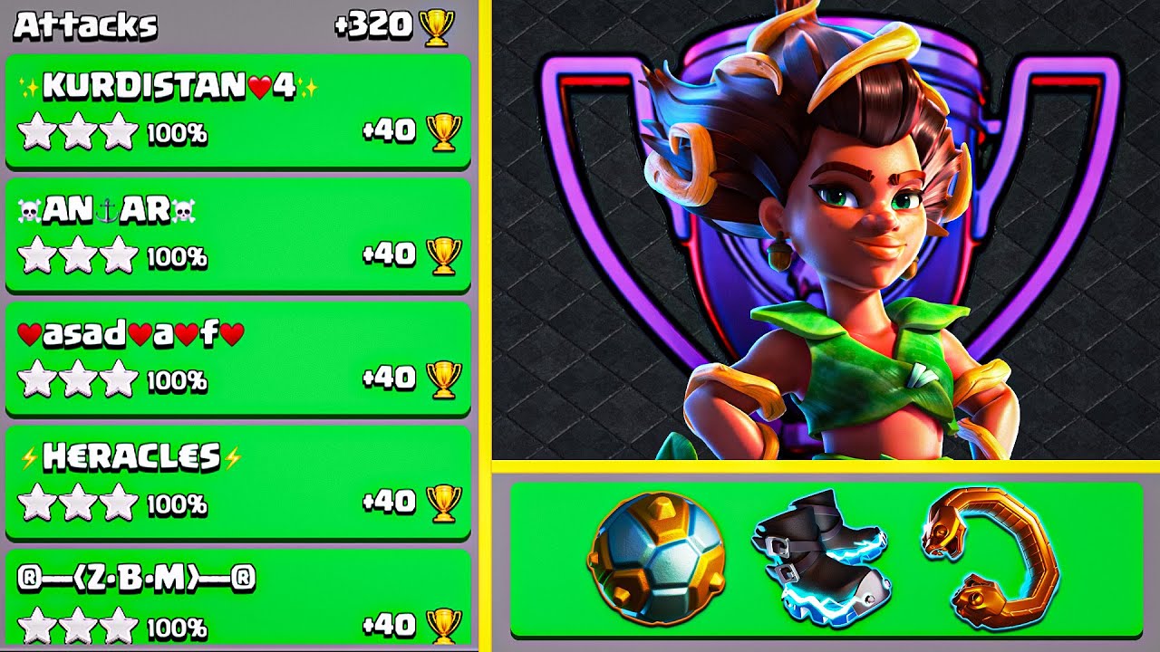 【クラクラ】Live Attack Before Update 250 290 290. with RC Charge RR  Day3, Legend League【Clash of Clan】
