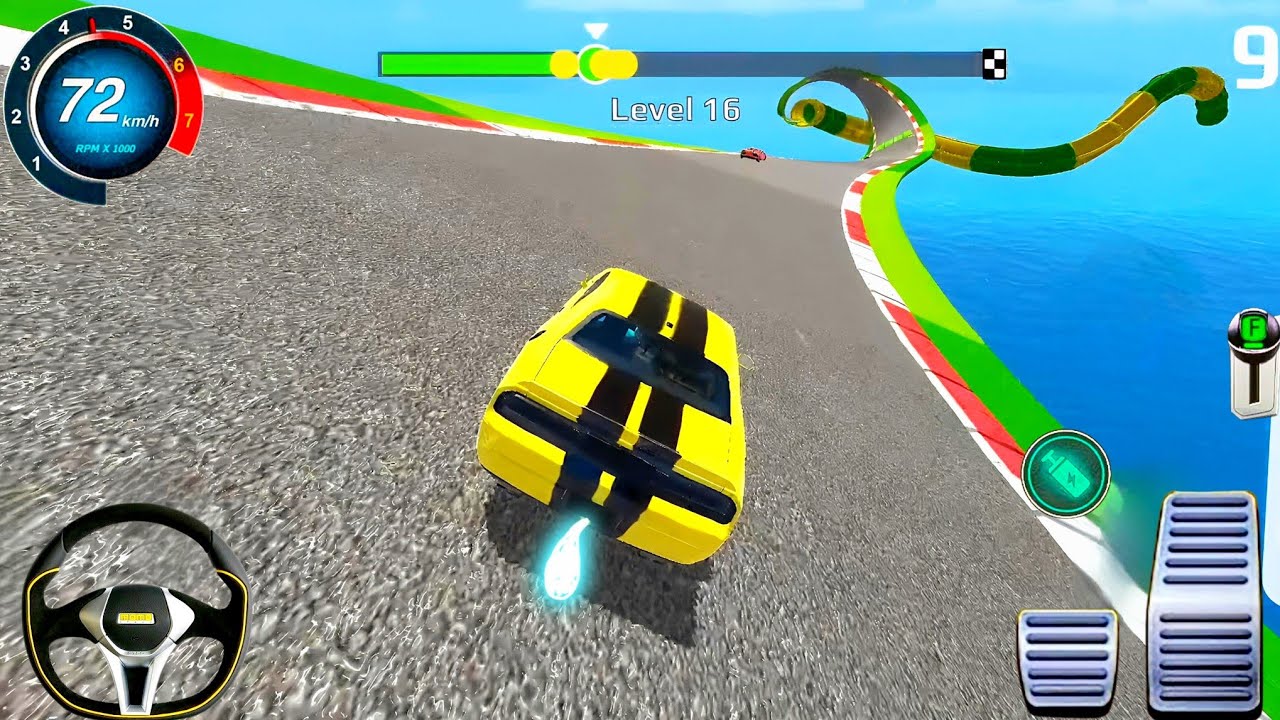 Невероятные безумные автомобили, мега-рампа, автомобильные трюки, гонки, мастер-симулятор водител...