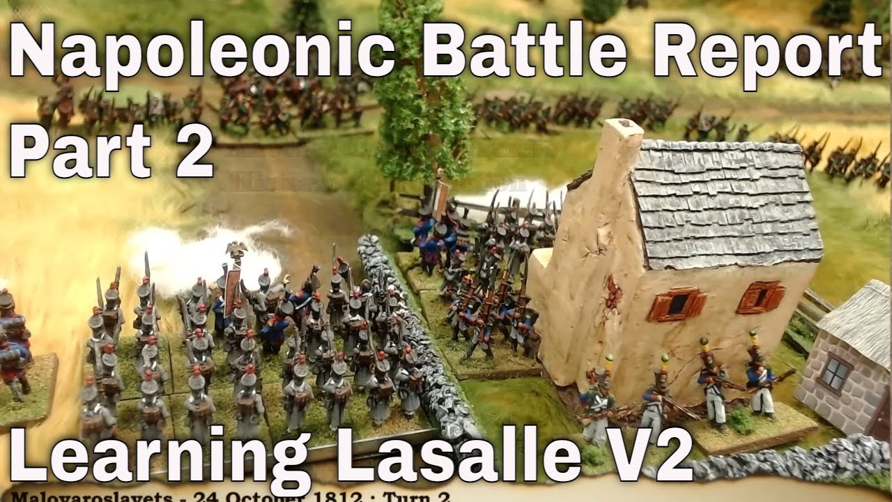 Napoleonic Battle Report France vs Russia 1812 Part 2 Learning to Play Lasalle V2