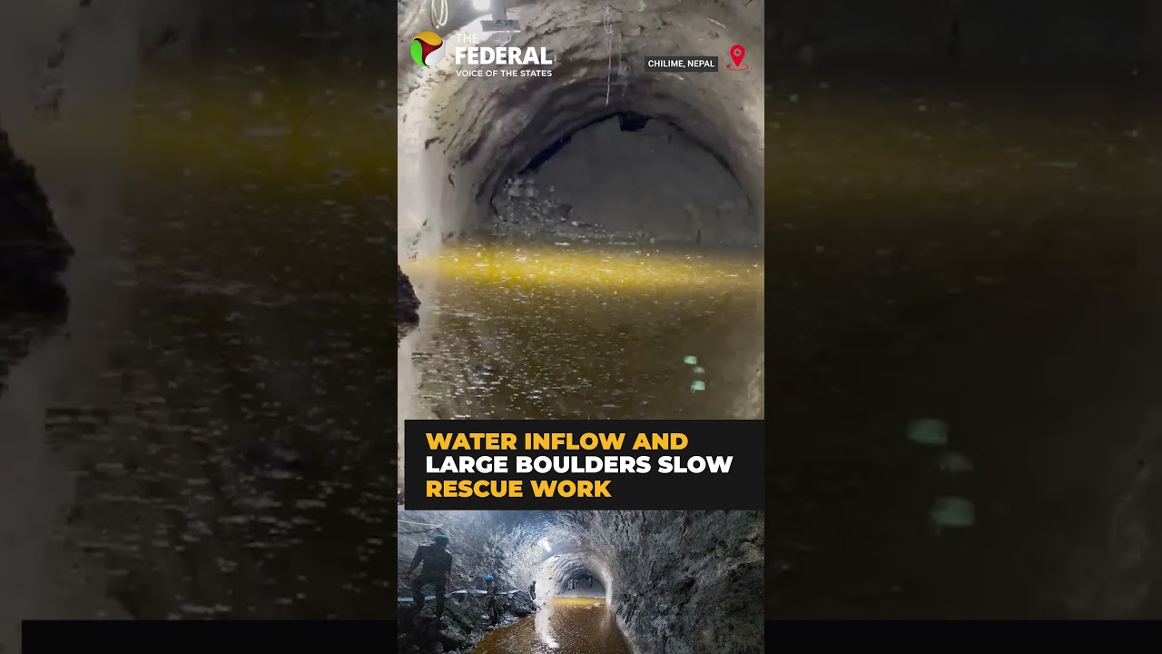 Nepal flash flood: India-Nepal team clears Chilime tunnel despite water and boulders | #shorts