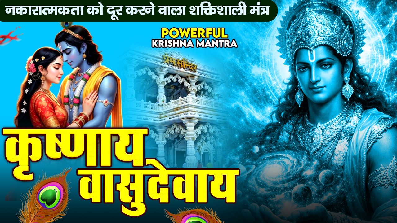ॐ कृष्णाय वासुदेवाय हरये परमात्मने - Om Krishnaya Vasudevaya Haraye Paramatmane 108 Times #krishna