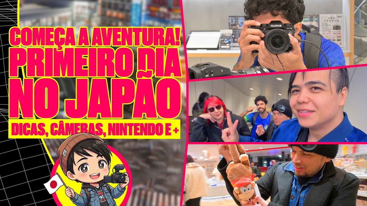 🇯🇵 Lojas de Câmera INCRÍVEIS, Nintendo Store e o Caos de Shibuya! A aventura começa no Japão.