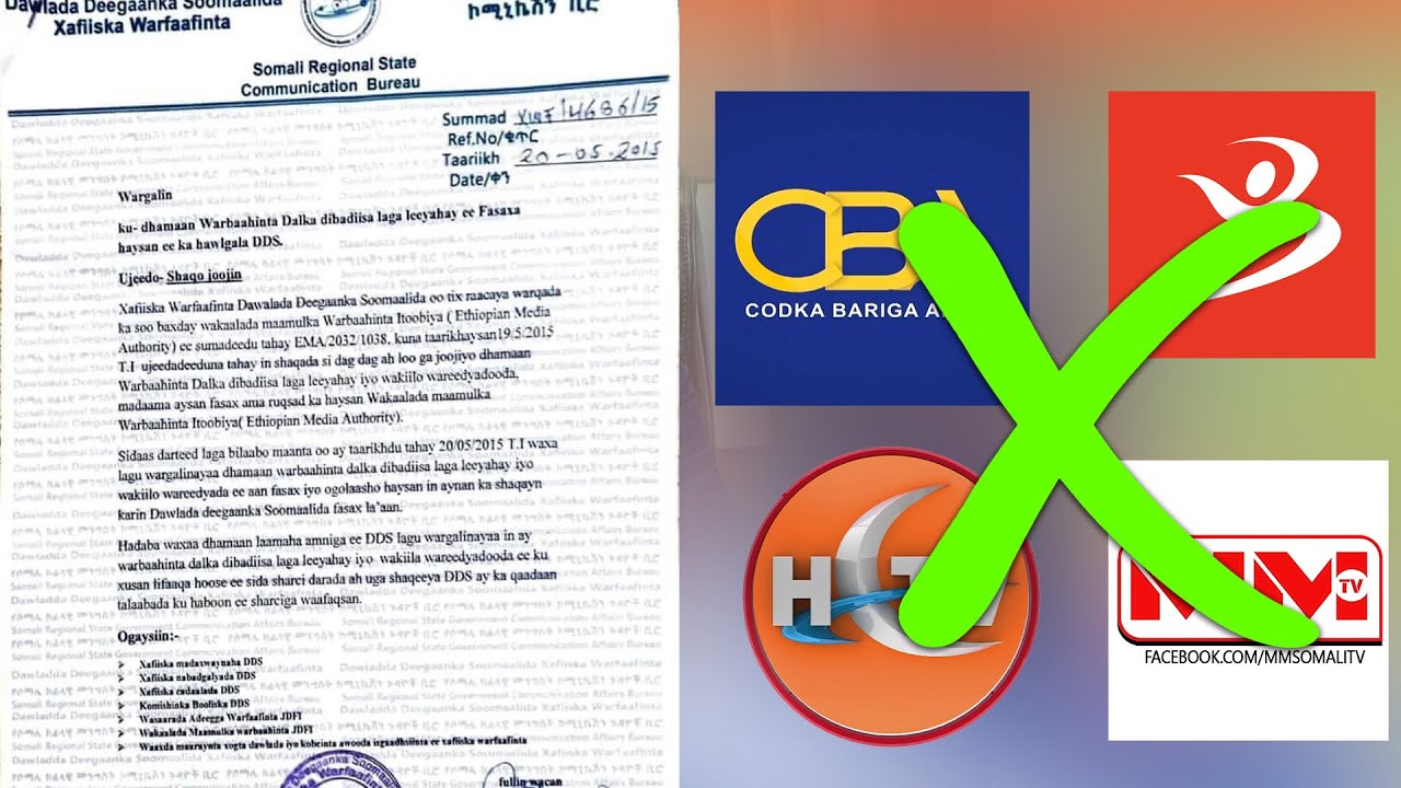 Dowlada Deegaanka somalilada  oo shaqadii ka joojisay 15 TV oo uu Horn Cable TV uu kamid yahay.