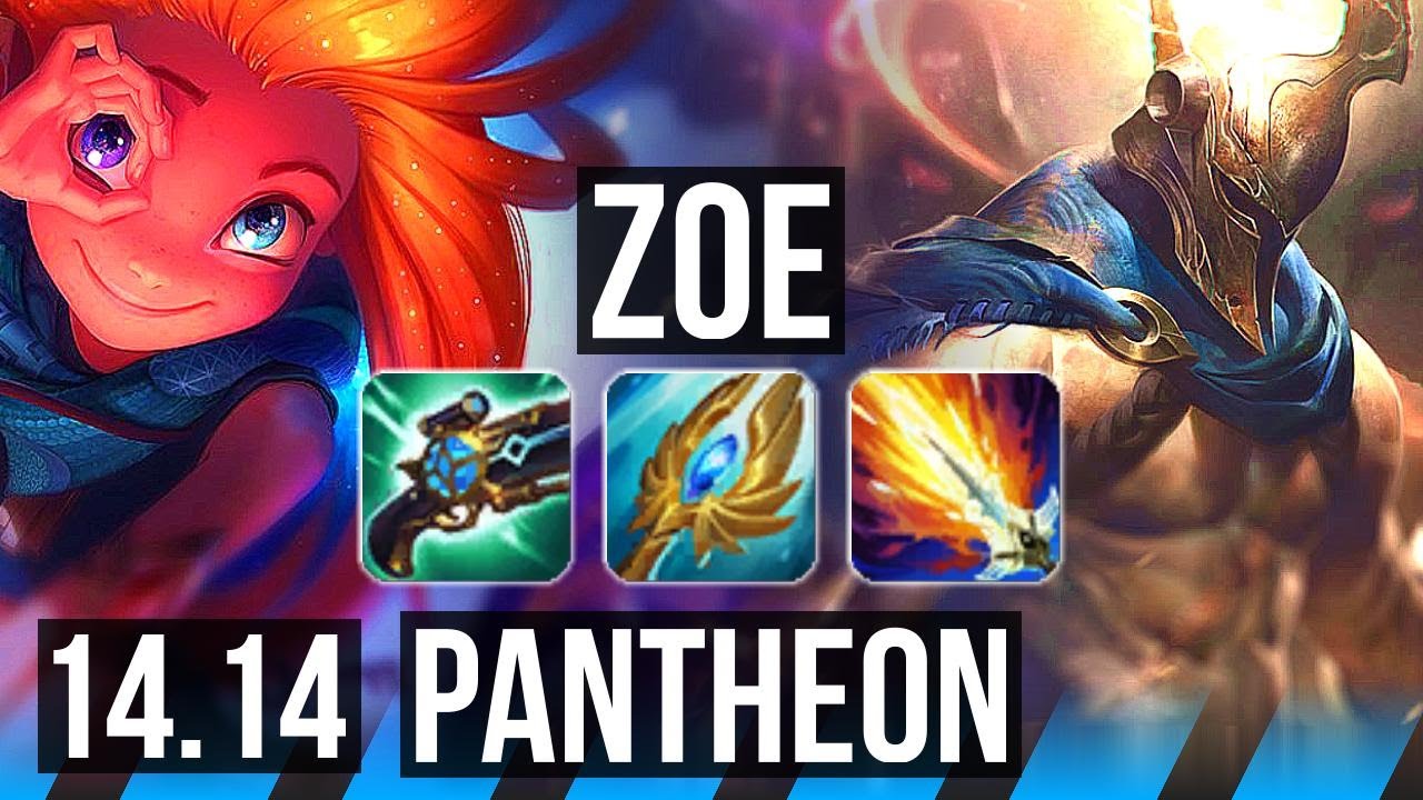 ZOE vs PANTHEON (MID) | 17/1/10, Legendary, 49k DMG, 500+ games | EUW Master | 14.14