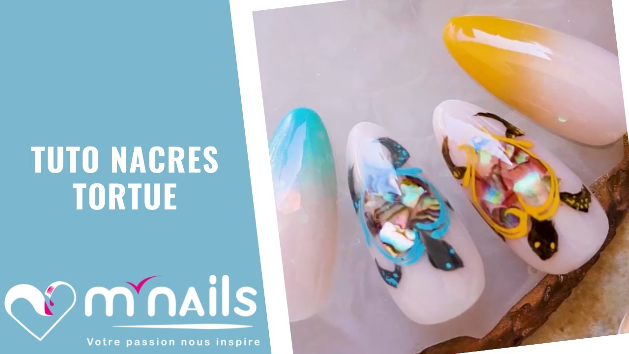 Tuto été en nacres - Nail Art Tortue - M'Nails