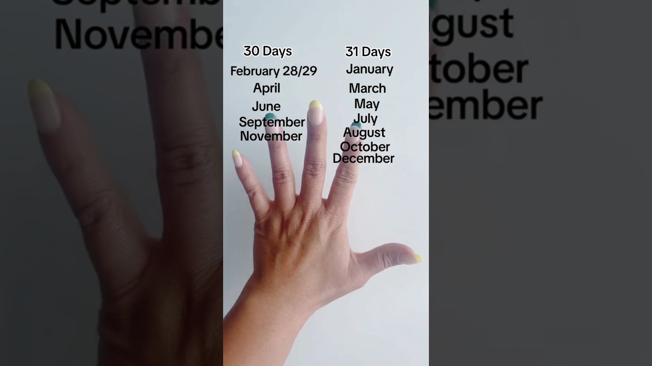 How Many Days are in a Month? | Use Knuckle Trick | Use Knuckles for Months #hack #knuckles #trick
