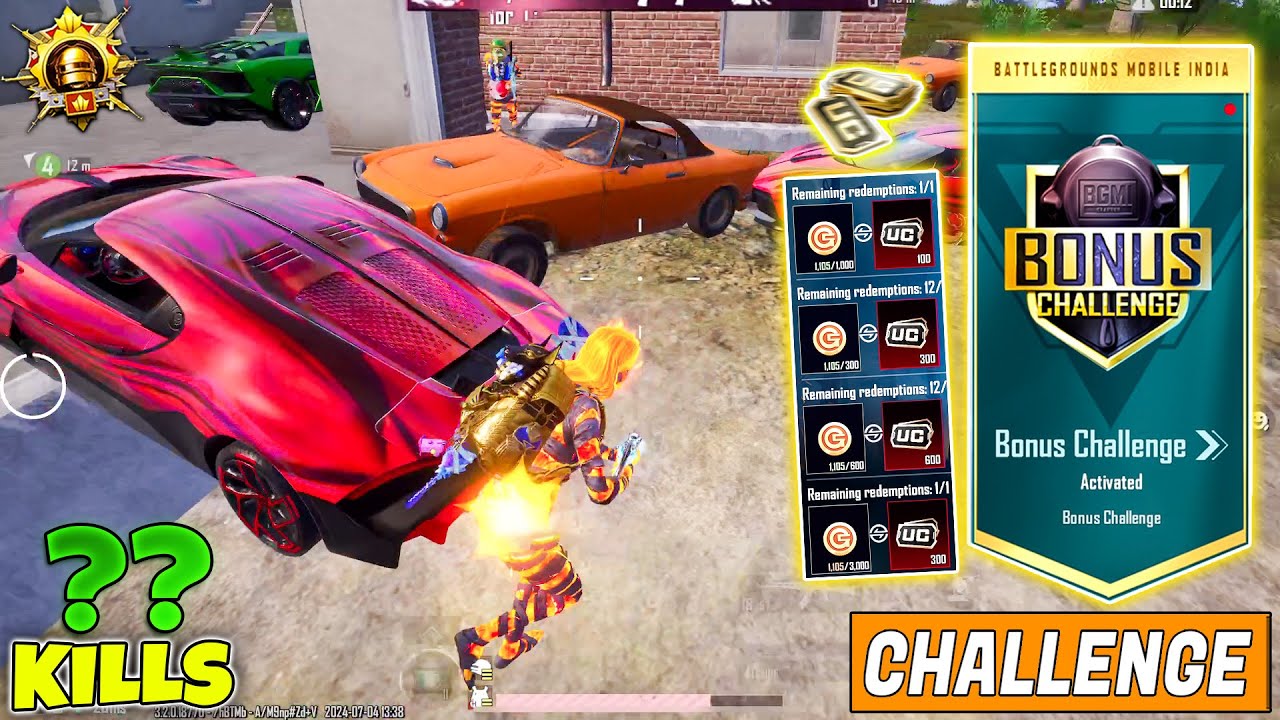😱 OMG !! FIRST EVER BONUS CHALLENGE GAMEPLAY WITH NEW INFERNO FIRE MUMMY SET IN BGMI || FREE UC