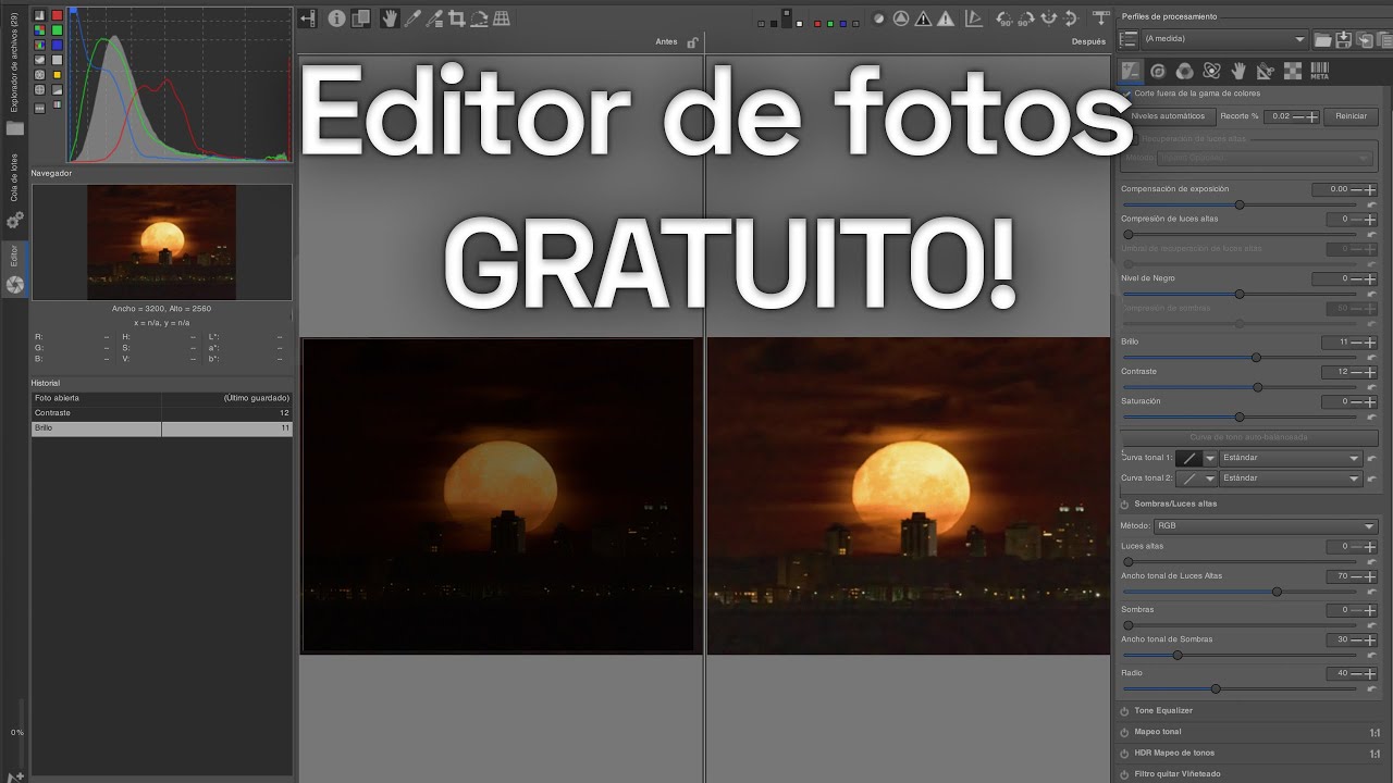 Editor de Fotos Gratuito, alternativa a lightroom [RawTherapee]