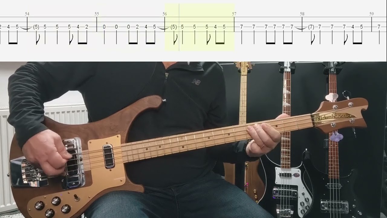 The Stone Roses - She Bangs The Drums Bass Cover With TAB (Original Bass Track Removed)