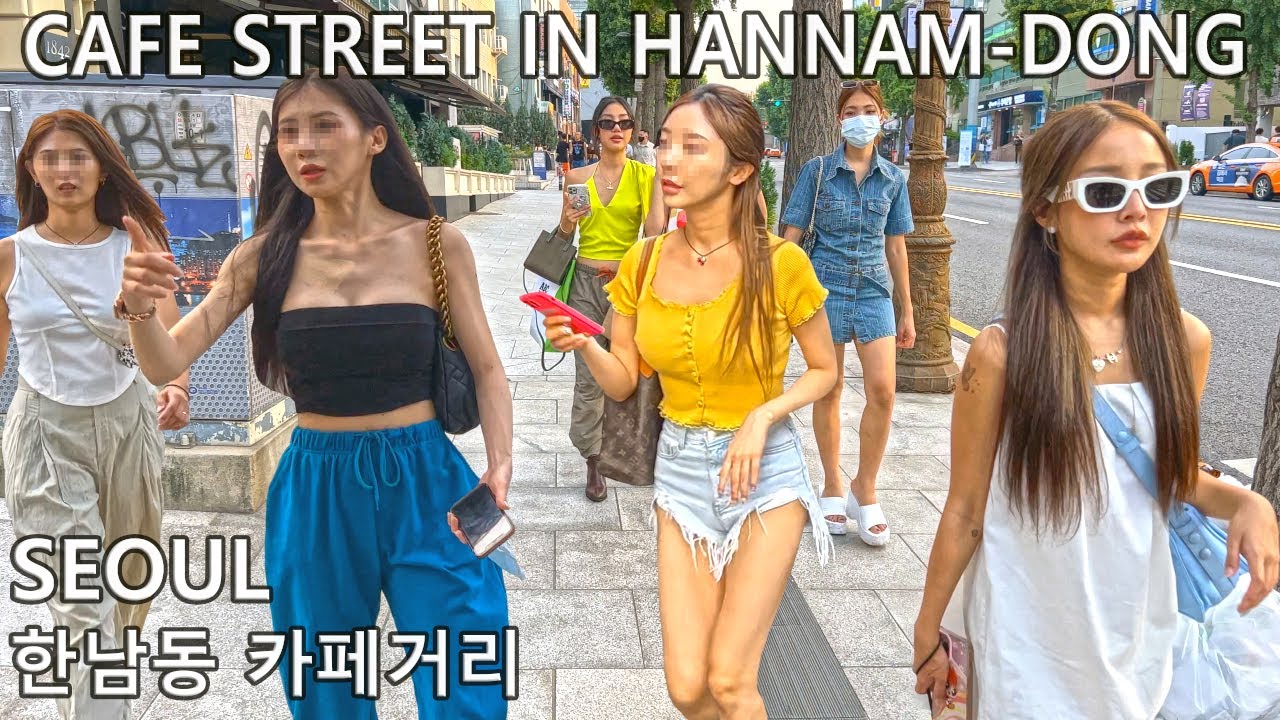 [4K 서울 한남동 카페 거리 😎😎😎]- 뜨거운 여름에 유니크한 한남동 카페 거리를 함께 걸어주세요 👍👍👍HANNAMDONG/SEOUL/KOREA/JUST WALK