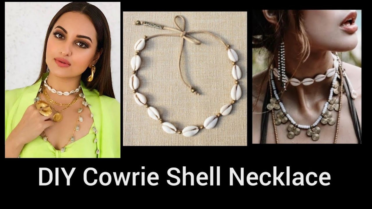 How to make a shell choker||Adjustable Beach Cowry Choker||DIY beautiful Cowry Shell African Choker