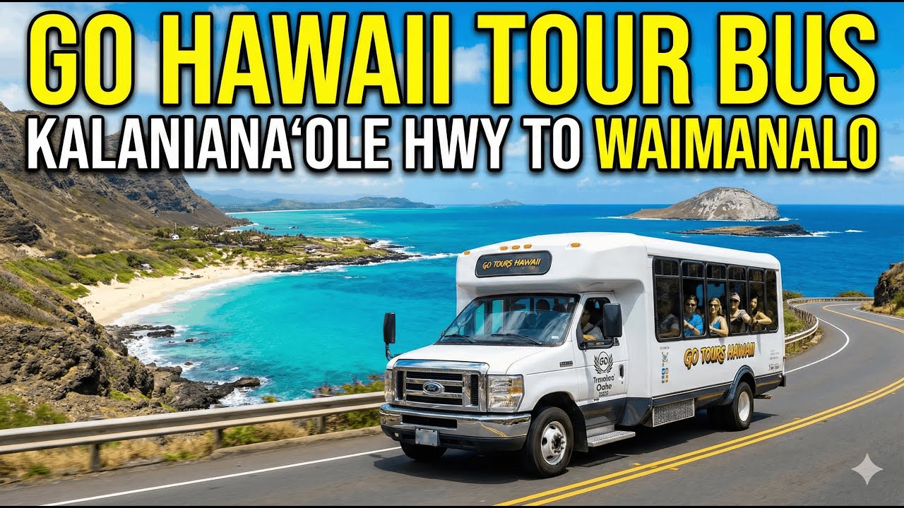 Go Tours Hawaii Bus Tour on the Kalanianaʻole Highway to Waimanalo, Hawaii
