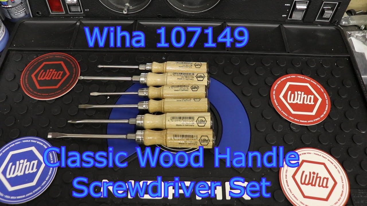 Wiha 107149 Classic Wood Handle Screwdriver Set