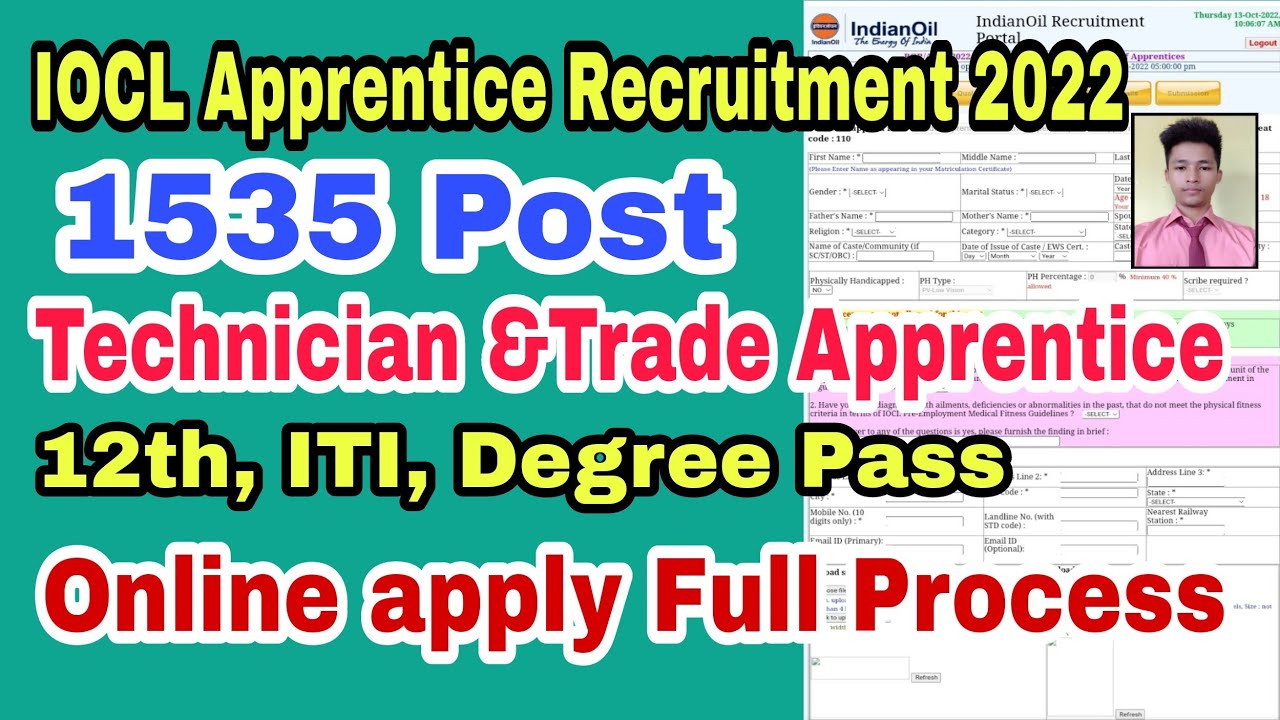 IOCL Apprentice Recruitment 2022- 1535 Technician & Trade Apprentice Vacancy Online apply Process