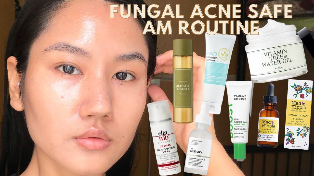 AM Skincare Routine to CLEAR Fungal Acne | Fungal Acne Safe Products| Oily & Acne-Prone Skin