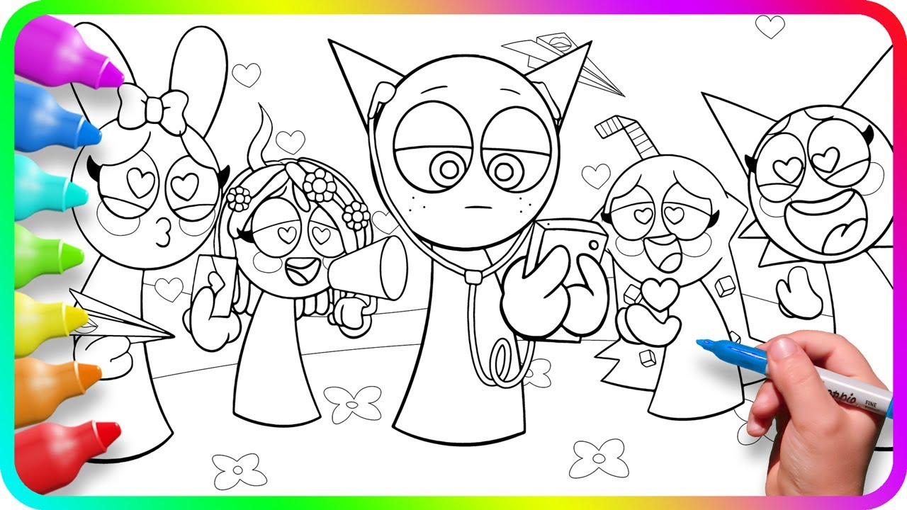 Incredibox SPRUNKI Coloring Pages - GRAY IGNORES EVERYONE / Satisfying Coloring SPRUNKI characters