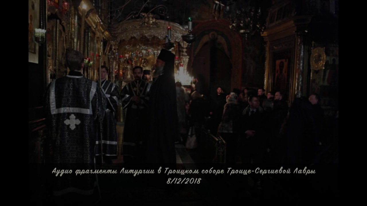 Литургия в Троицком соборе Троице Сергиевой Лавры