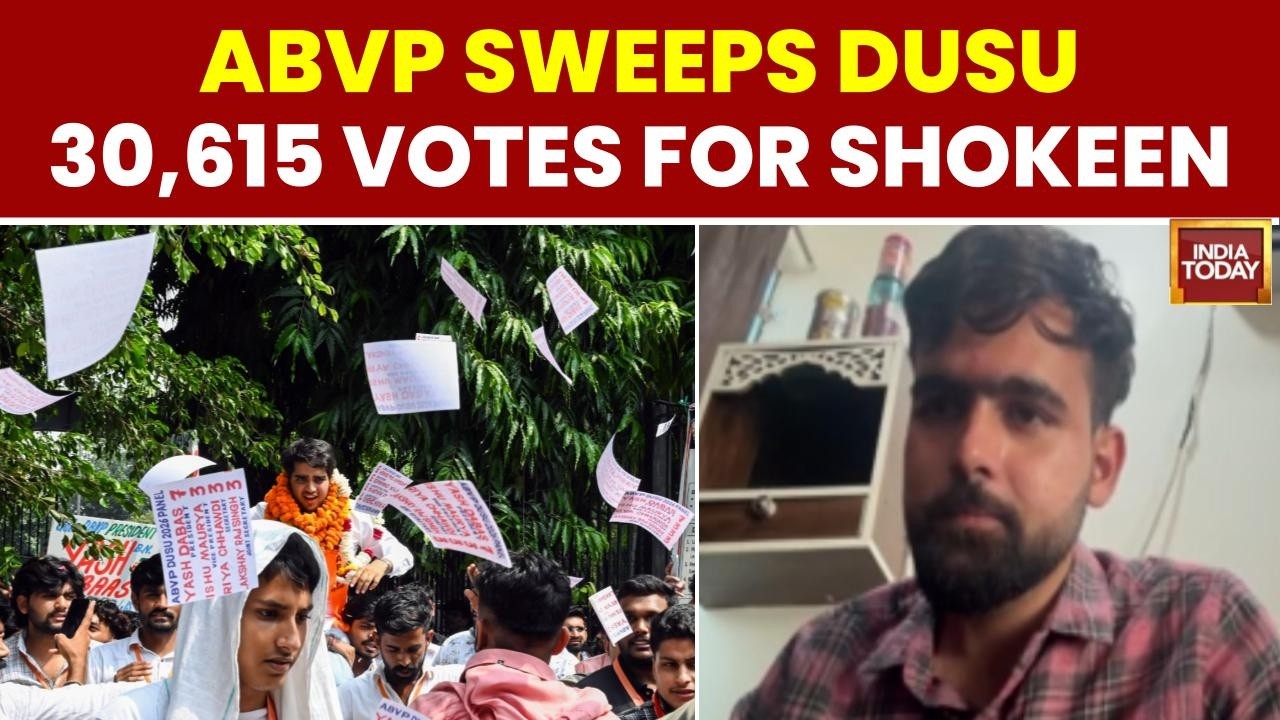 DUSU Election Results 2026: ABVP Wins 3 Posts, NSUI Draws Blank | Independent Shokeen Wins VP