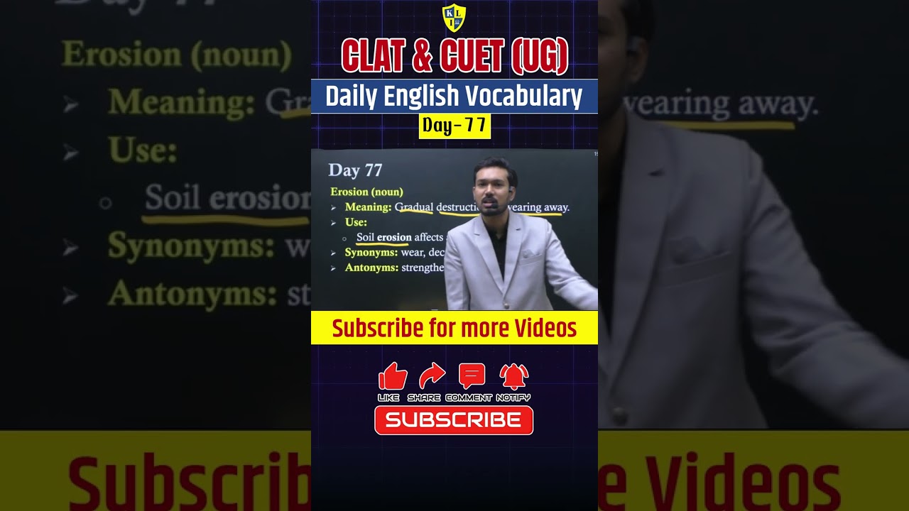 📚 CLAT & CUET (UG) English Vocabulary Day 77 | Important Words for Law Entrance