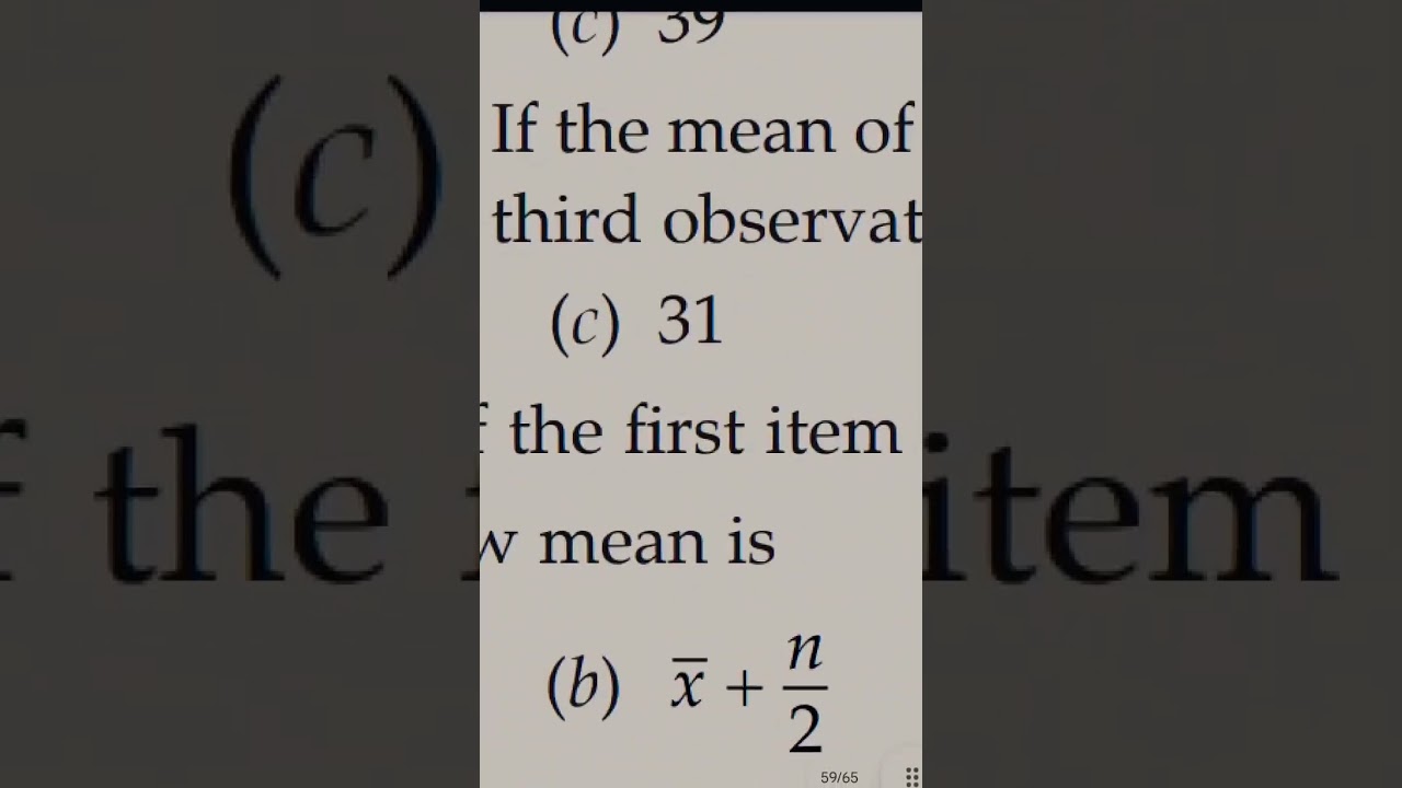 Statistics MCQS for General Mathematics SEBA BOARD STUDENTS