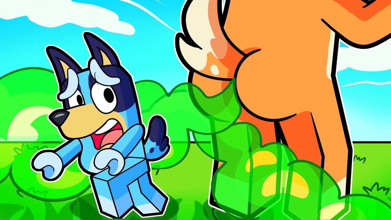 BLUEY Y BINGO ESCAPAN DEL MEGA PEDO en ROBLOX 🤢 LAS AVENTURAS DE BLUEY en ROBLOX!
