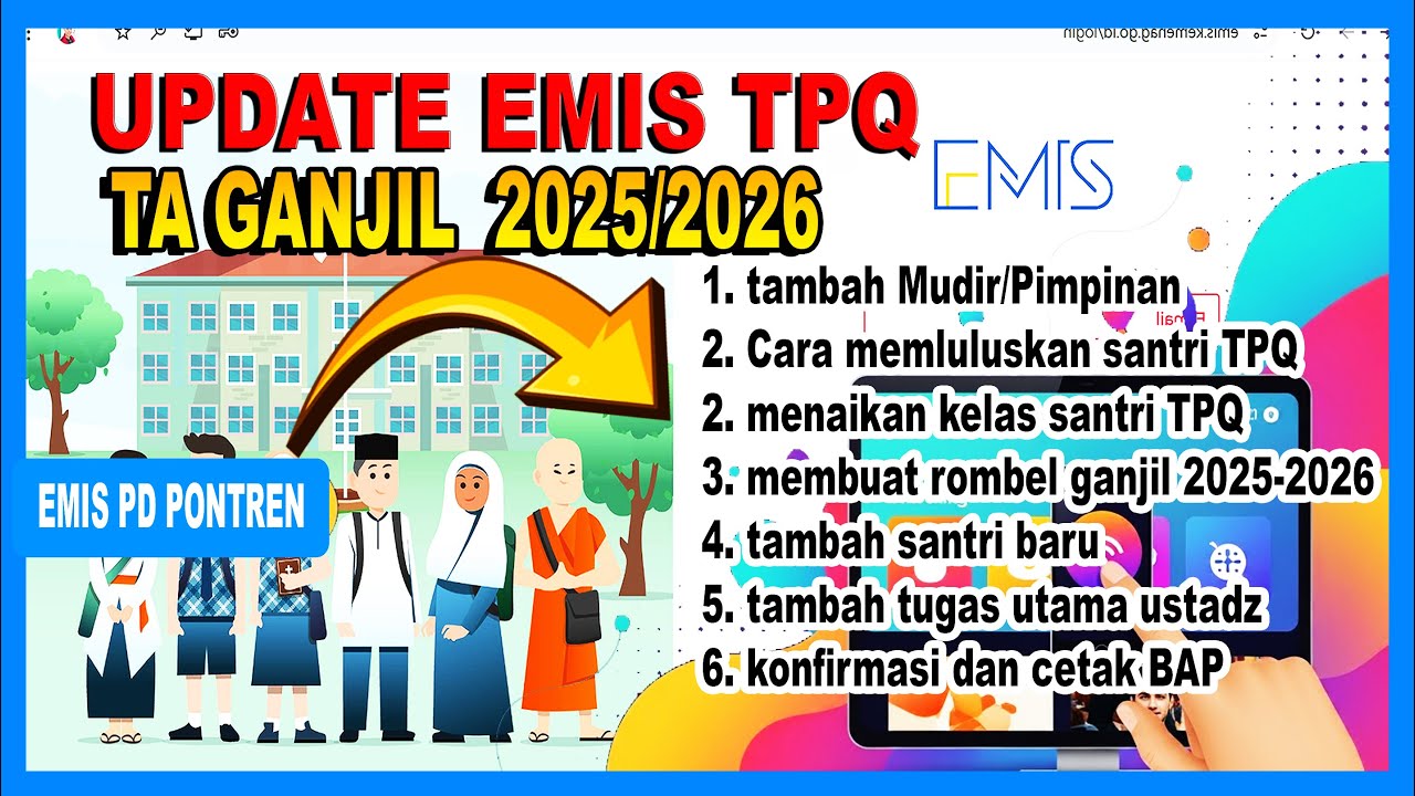 UPDATE EMIS PD PONTREN TA GANJIL  2025/2026❗❗ EMIS TPQ
