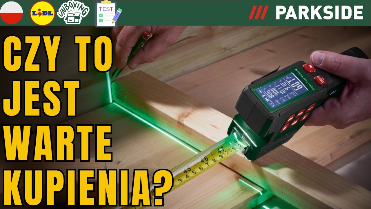 4 V AKUMULATOROWA TAŚMA MIERNICZA PARKSIDE DALMIERZ LASEROW  Parkside PDMB A1 POLSKA POLSKI LIDL