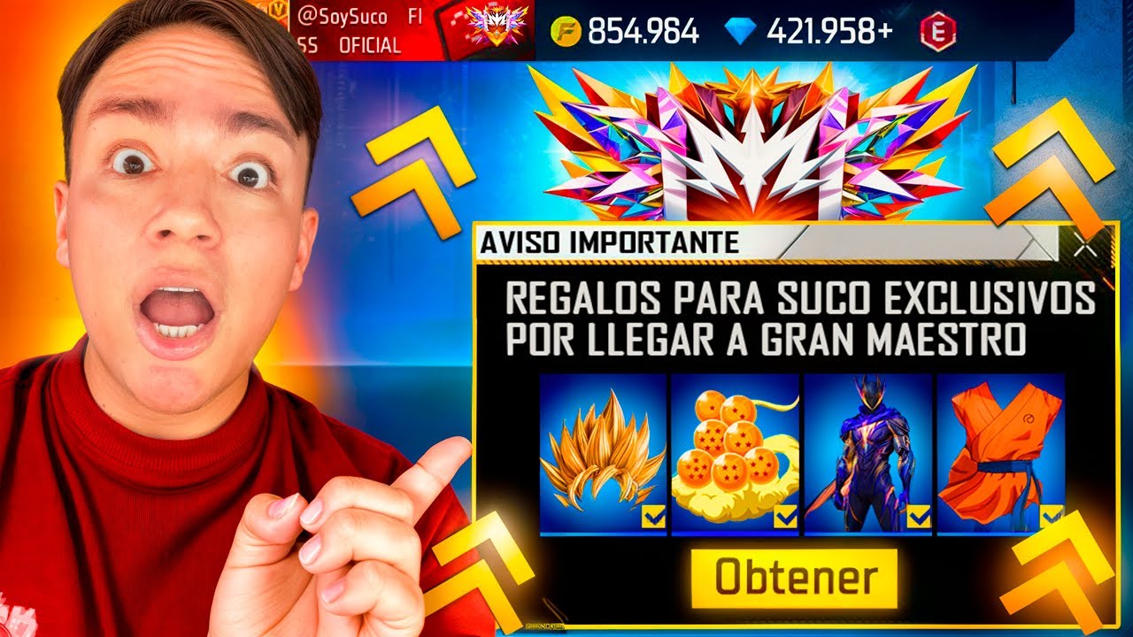 GARENA ME REGALO TODO ESTO POR LLEGAR A MAESTRO en FREE FIRE😱!!