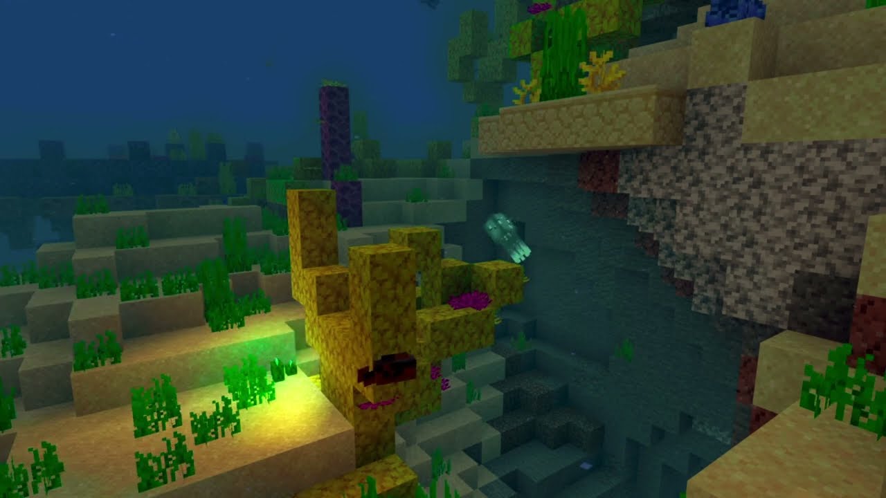 [Minecraft] Coral Reef 🪸 | ☀️ Day/Night 🌙 Cycle ~Ambience with Calming Music~