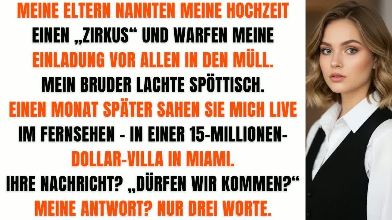 Meine Eltern nannten meine Hochzeit einen „Zirkus“– Monate später sahen sie mich live im TV heir
