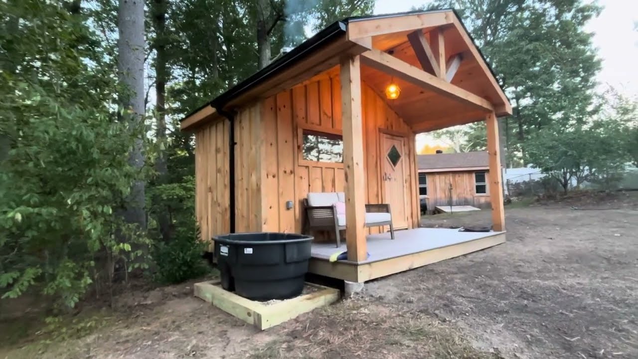 Custom build Western Red Cedar Sauna with Kuuma Blue Flame stove from @Lampmfg